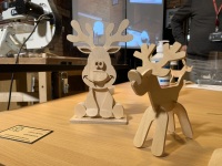 A selection of reindeer waiting for Santa