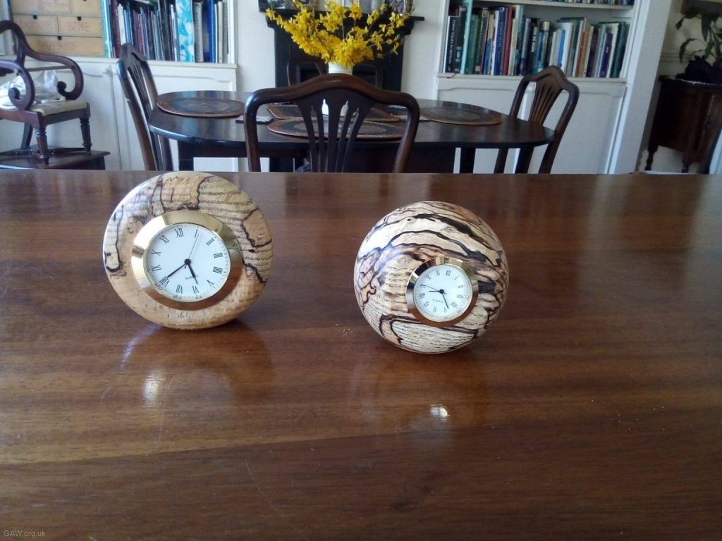 Phil Yerburgh -  Clocks made from spalted ash